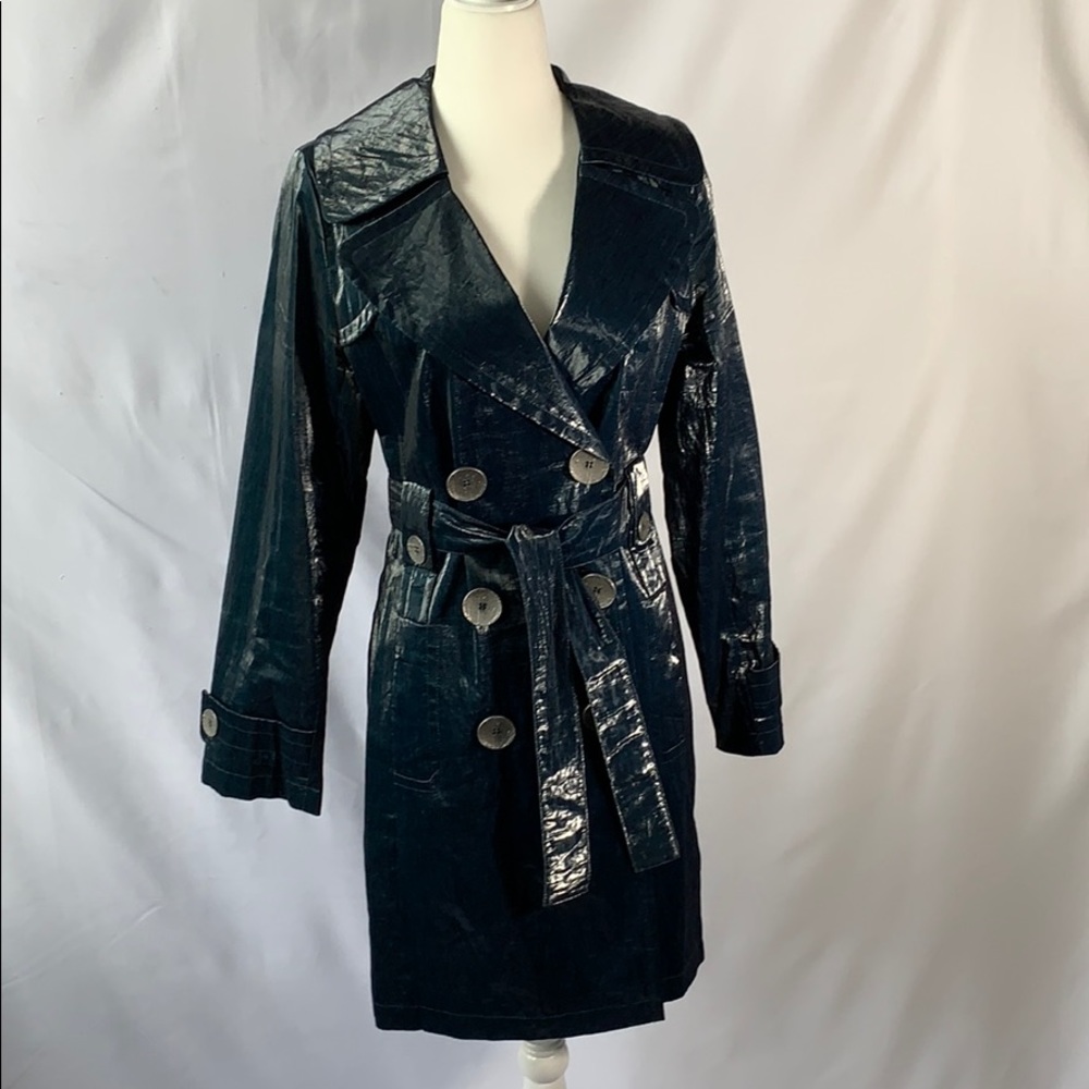 Arte Fashion Dark Blue Linen Coat